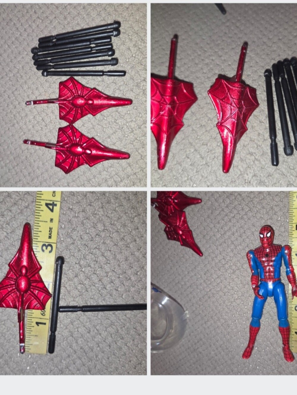 Spidey Web Copter Rare 2003 Toy Biz With 1992 Spiderman Action Figure - Picture 2 of 16